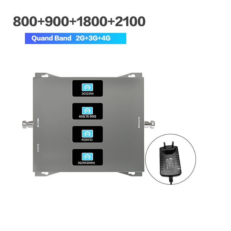 strongest signal booster 800/900/1800/2100mhz quad-band mobile phone signal amplifier repeater